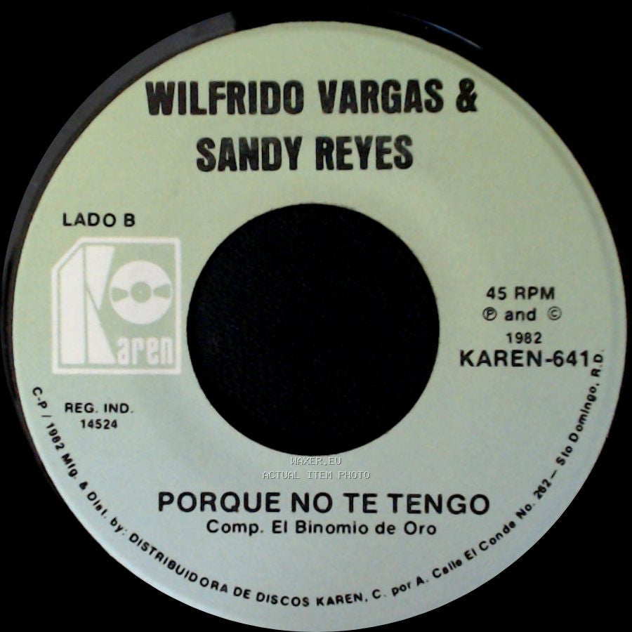 Wilfrido Vargas & Sandy Reyes - La Batidora / Porque No Te Tengo side B