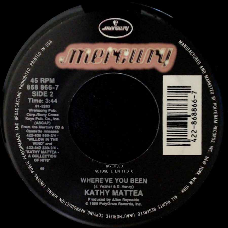 Kathy Mattea - Asking Us To Dance / Where've You Been side B