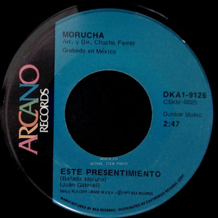 Morucha - Locuras Tengo De Ti / Este Presentimiento side B