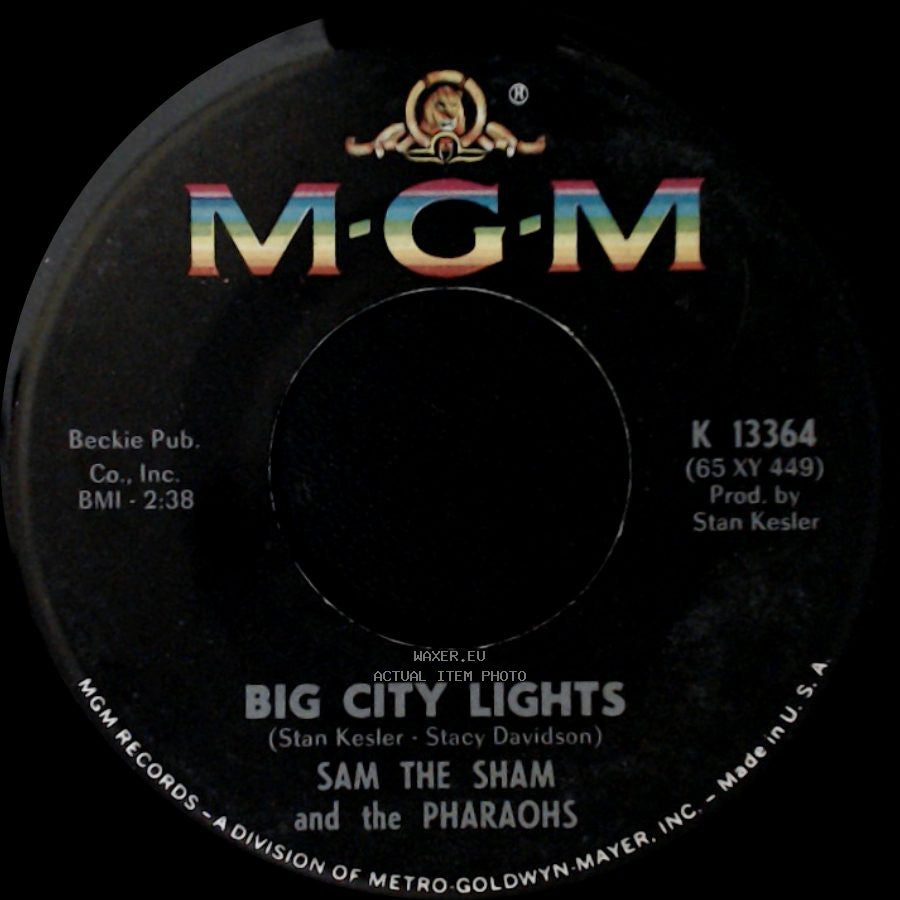 Sam The Sham And The Pharaohs - Ju Ju Hand / Big City Lights side B