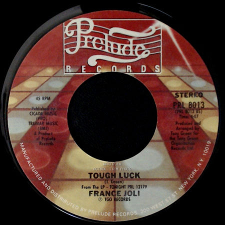 France Joli - Tough Luck / This Time (I'm Giving All I've Got) side A