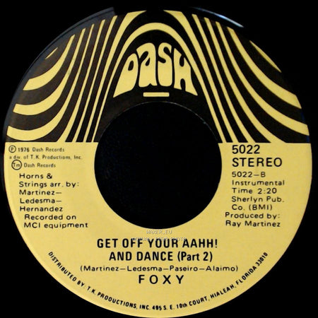 Foxy - Get Off Your Aahh! And Dance (Part 2) / Get Off Your Aahh! And Dance (Part 1) side A