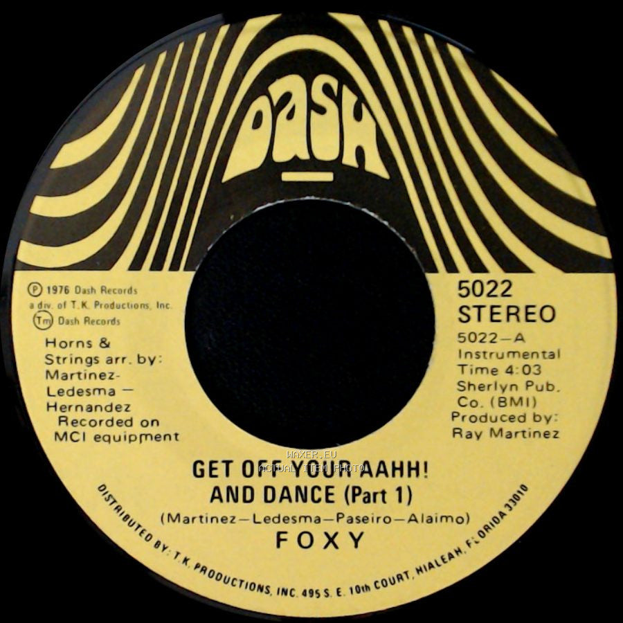 Foxy - Get Off Your Aahh! And Dance (Part 2) / Get Off Your Aahh! And Dance (Part 1) side B