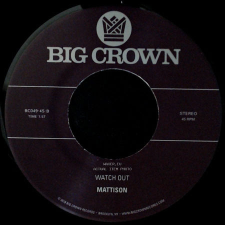 Paul & The Tall Trees / Mattison - I Explained It All / Watch Out side B