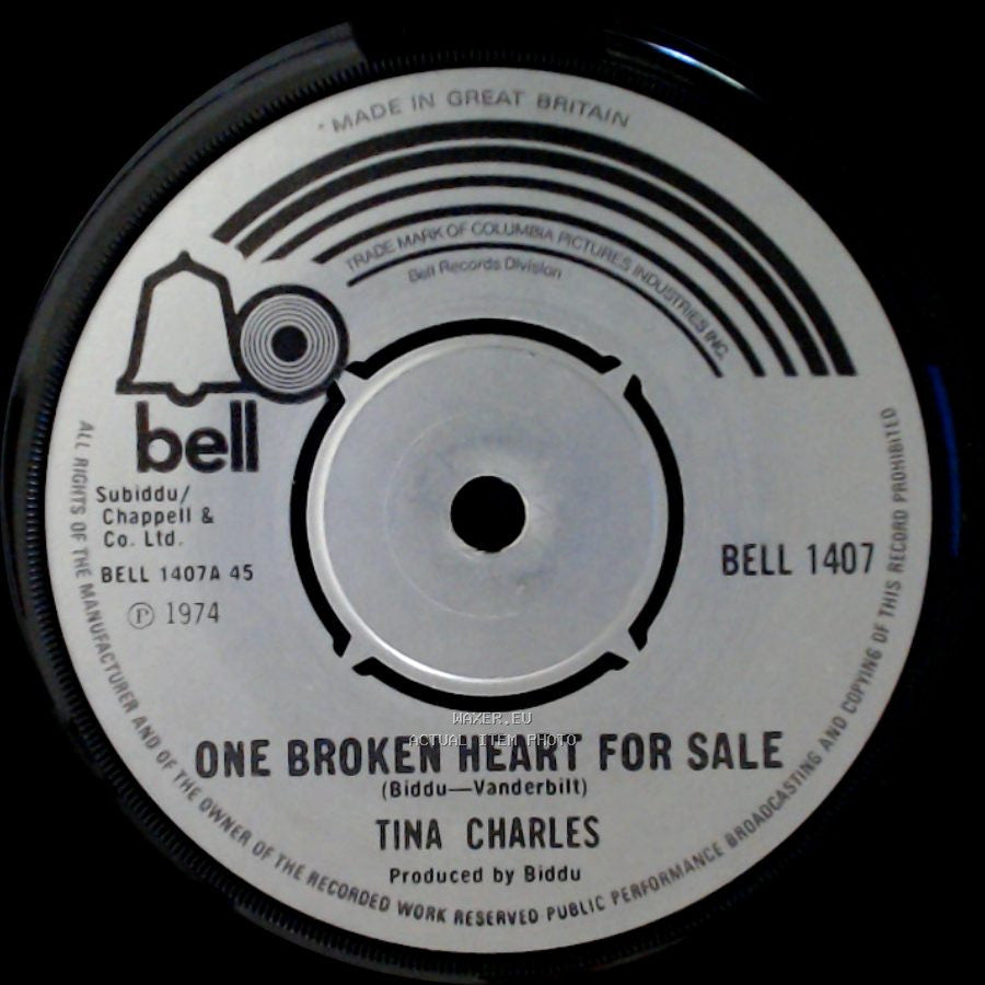 Tina Charles - One Broken Heart For Sale / Great Male Robbery side A