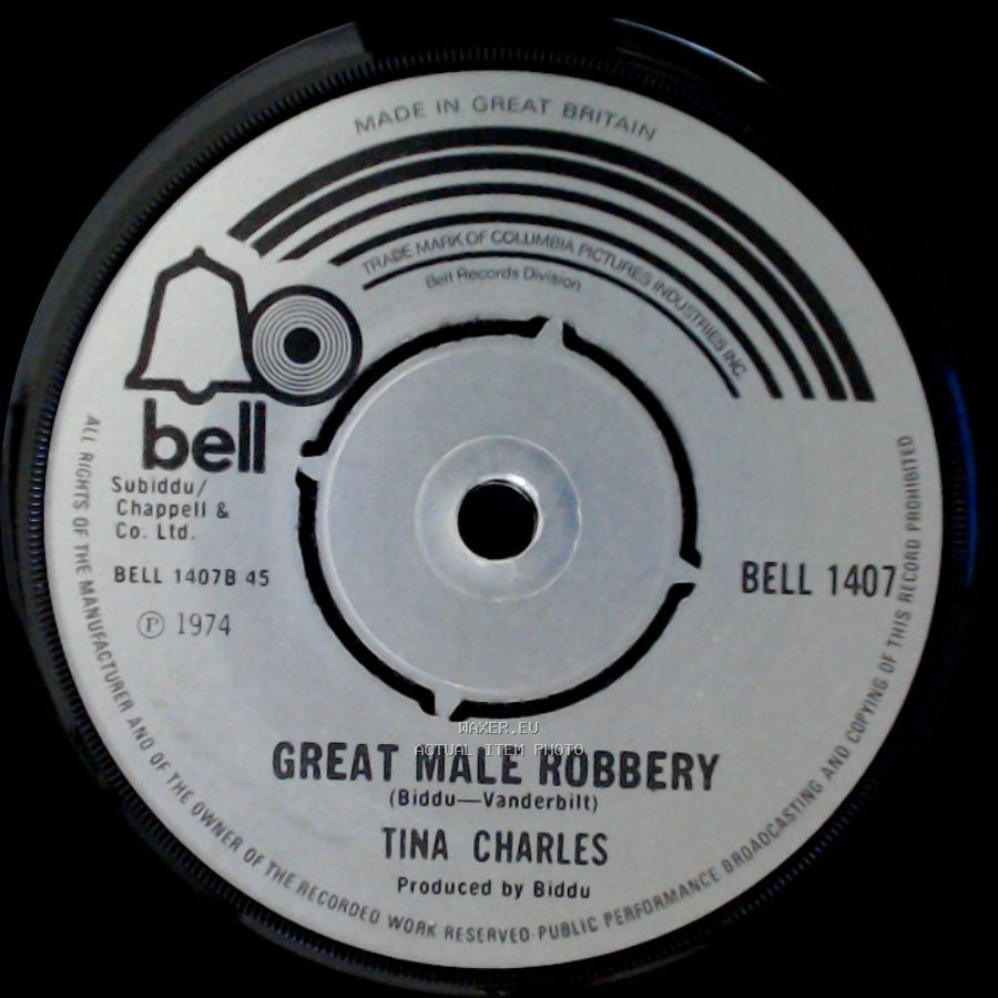 Tina Charles - One Broken Heart For Sale / Great Male Robbery side B