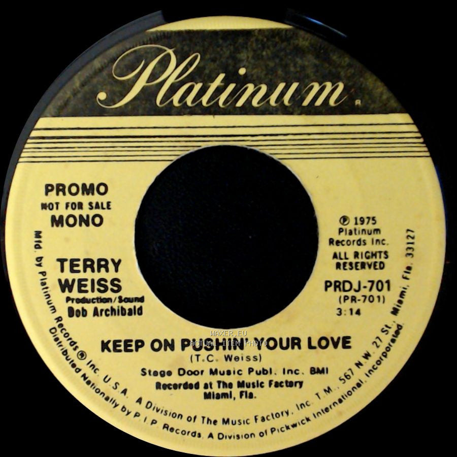 Terry Weiss - Keep On Pushin' Your Love / Keep On Pushin' Your Love side B