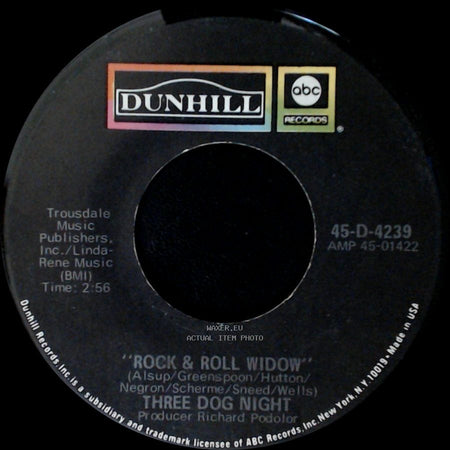 Three Dog Night - Mama Told Me (Not To Come) / Rock & Roll Widow side B