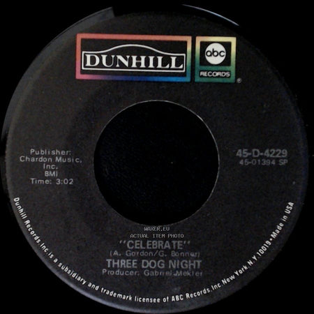 Three Dog Night - Celebrate / Feeling Alright side A