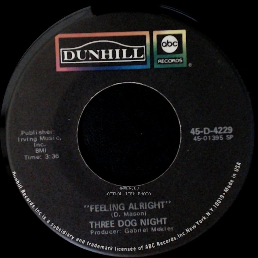 Three Dog Night - Celebrate / Feeling Alright side B