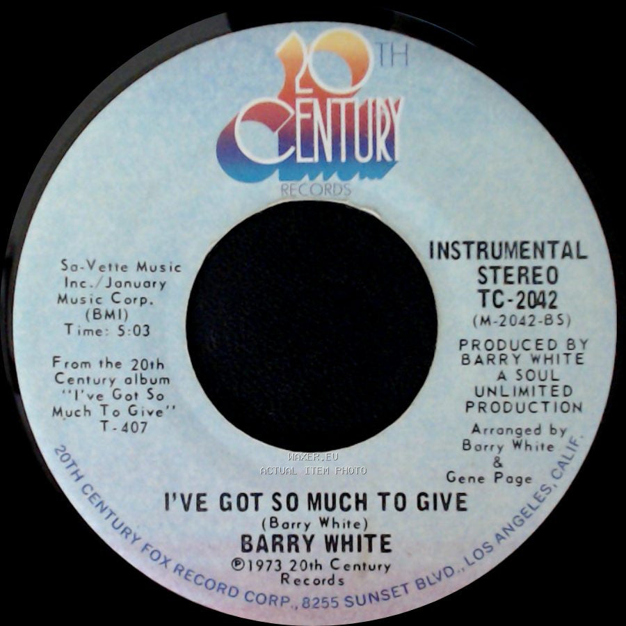 Barry White - I've Got So Much To Give / I've Got So Much To Give side A