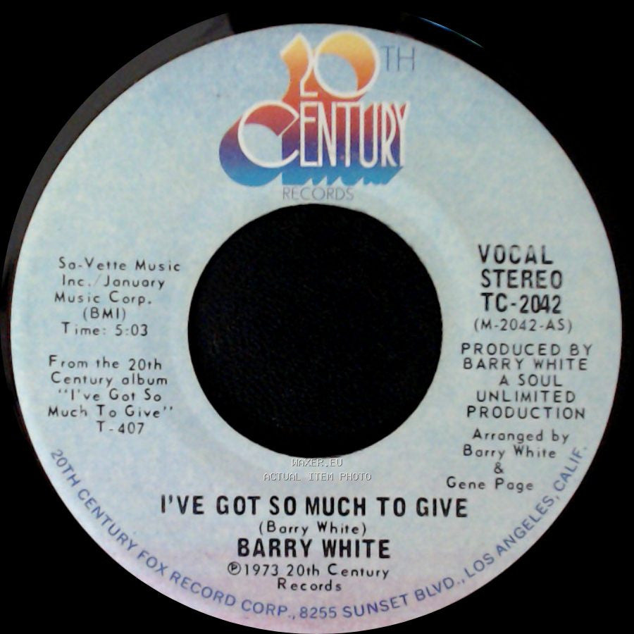 Barry White - I've Got So Much To Give / I've Got So Much To Give side B