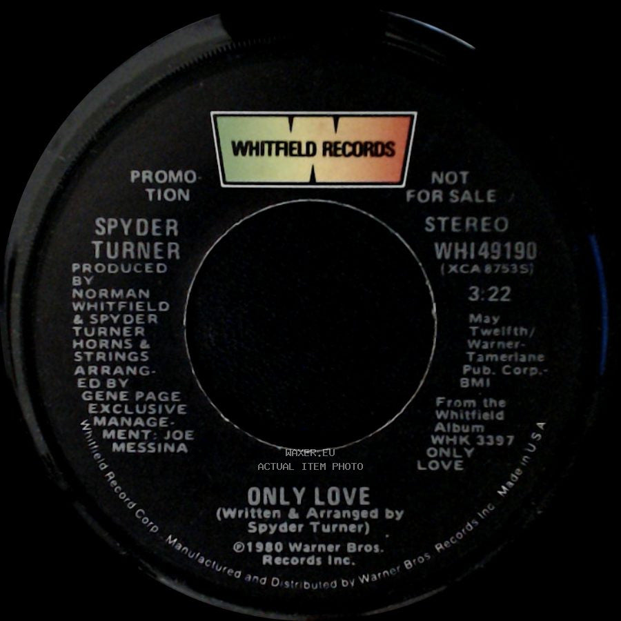 Spyder Turner - Only Love / Only Love side B