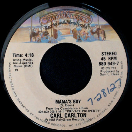 Carl Carlton - Private Property / Mama's Boy side B