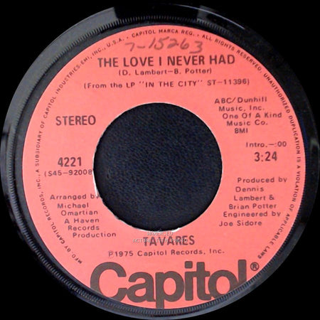 Tavares - The Love I Never Had / In The City side A