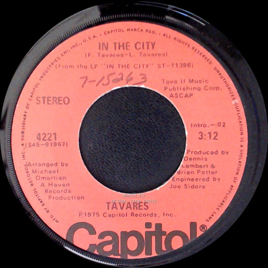 Tavares - The Love I Never Had / In The City side B