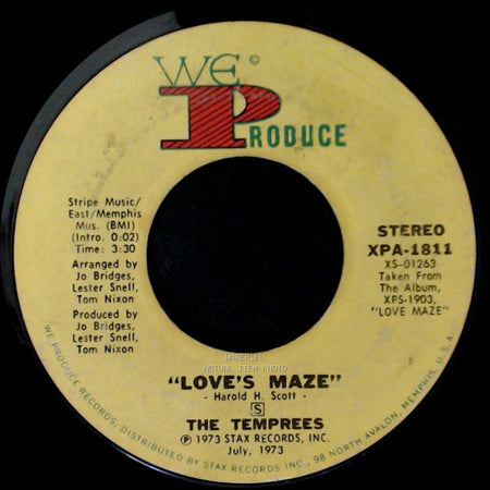 The Temprees - Wrap Me In Love / Love's Maze side B