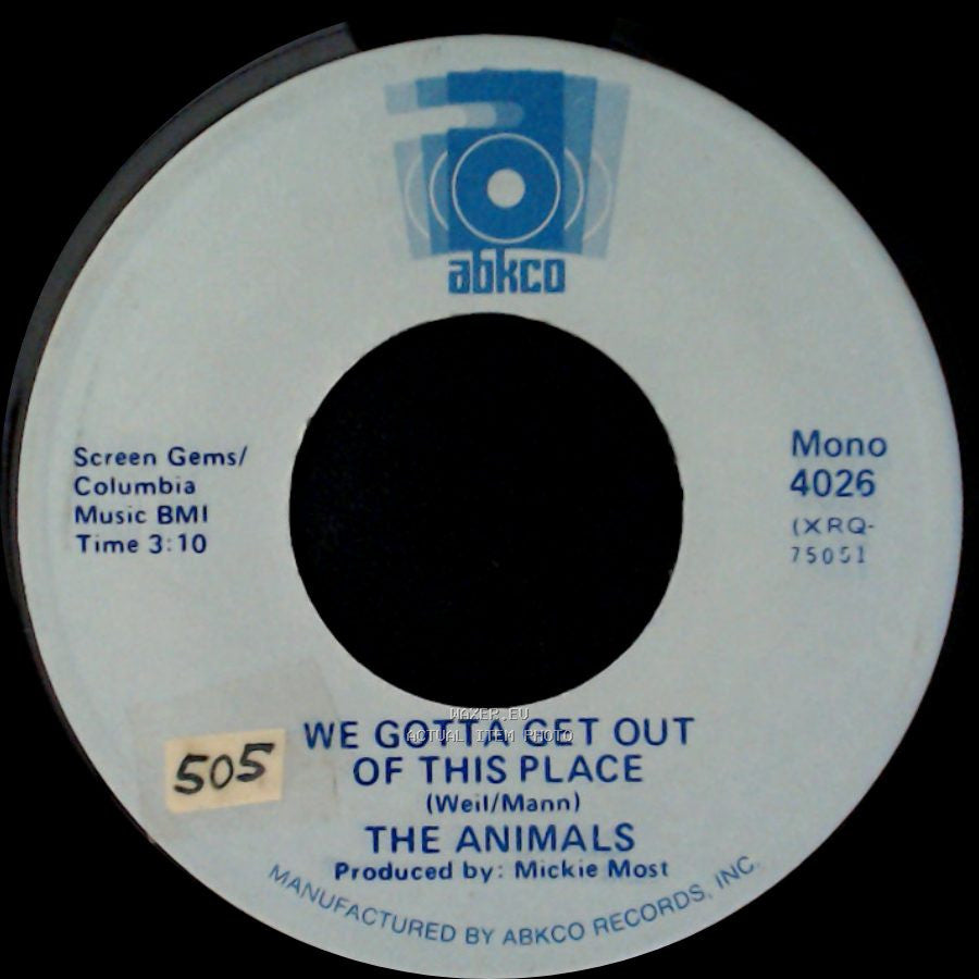 The Animals - It's My Life / We Gotta Get Out Of This Place side B