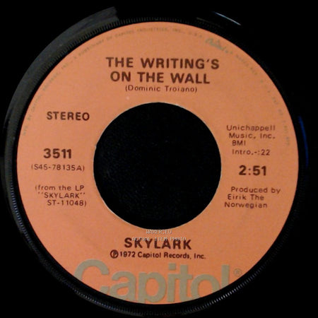 Skylark - Wildflower / The Writing's On The Wall side B