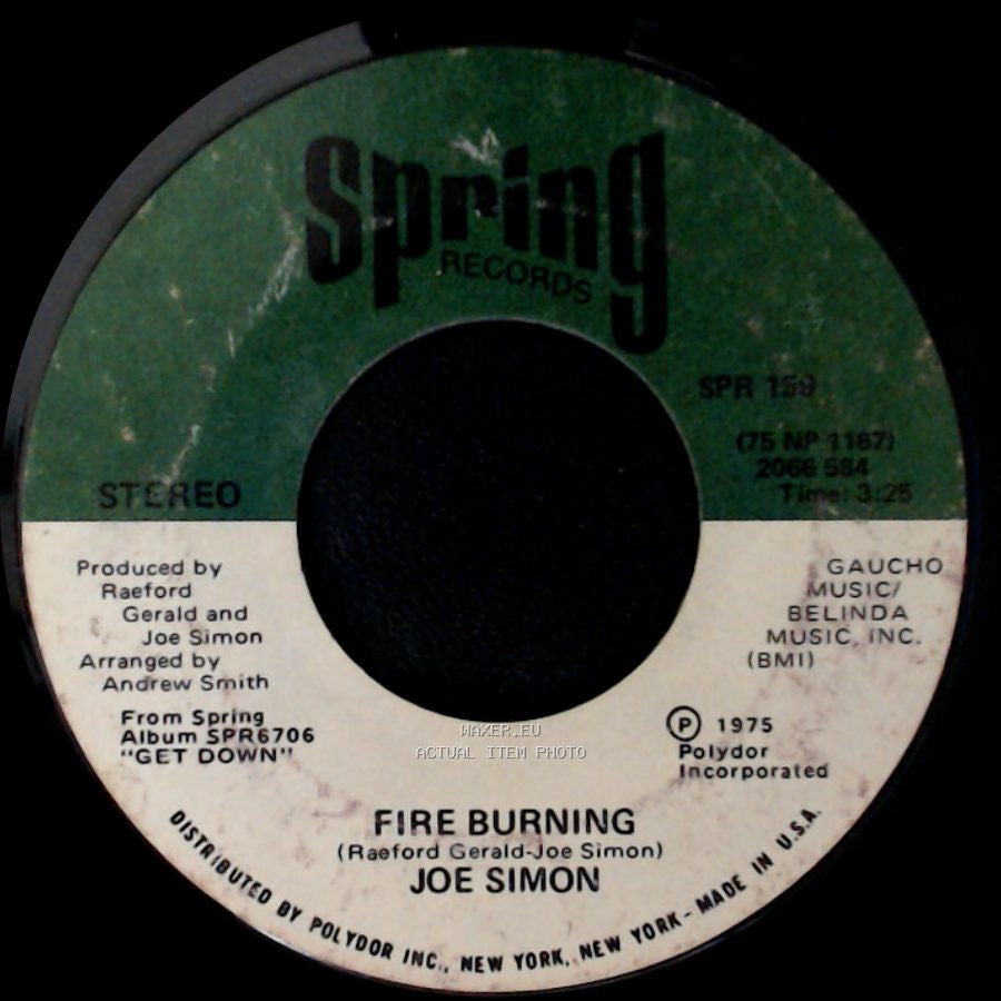 Joe Simon - Fire Burning / Music In My Bones side A