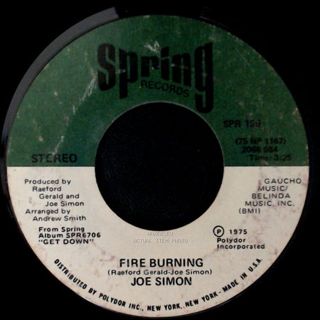 Joe Simon - Fire Burning / Music In My Bones side A