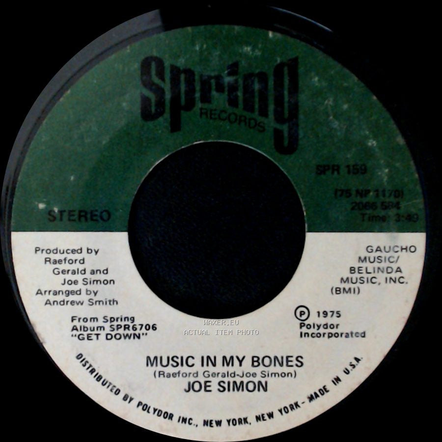 Joe Simon - Fire Burning / Music In My Bones side B