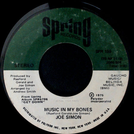 Joe Simon - Fire Burning / Music In My Bones side B