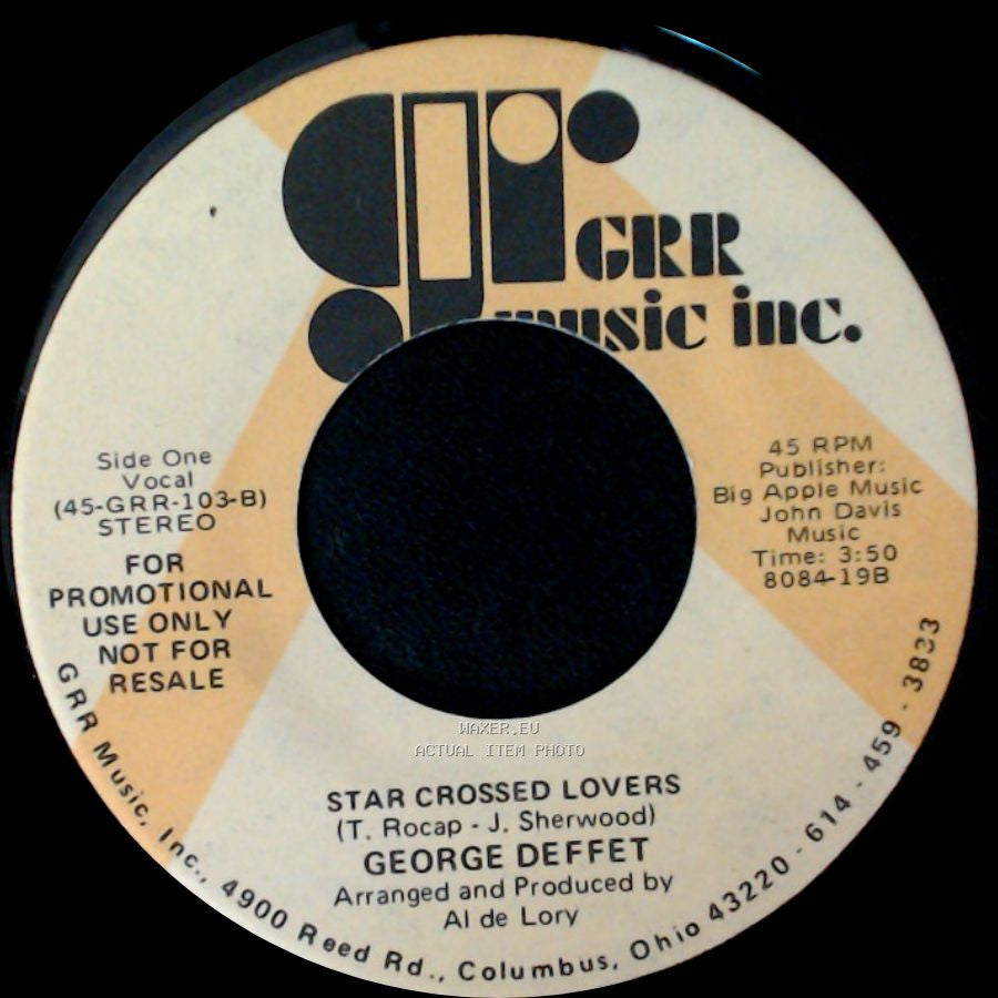 George Deffet - Star Crossed Lovers / European Nights (Nothin' Fits Me Like You, Babe) side A