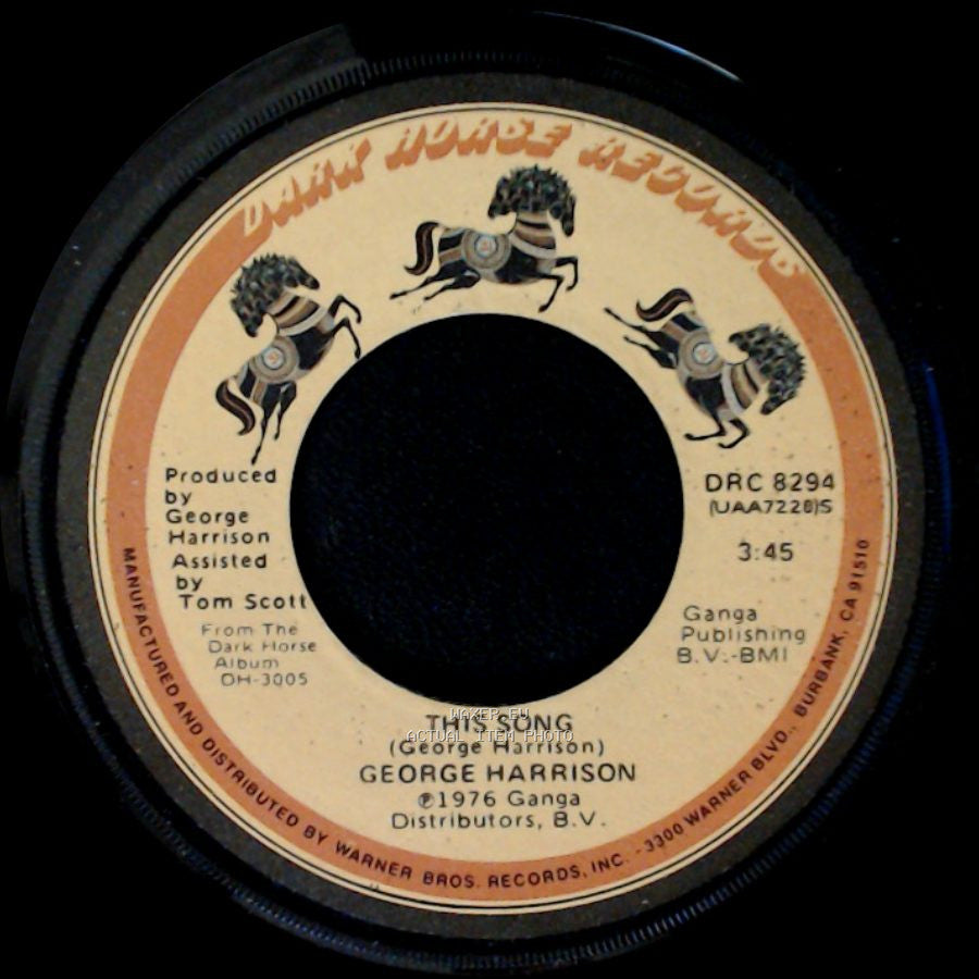 George Harrison - This Song / Learning How To Love You side A