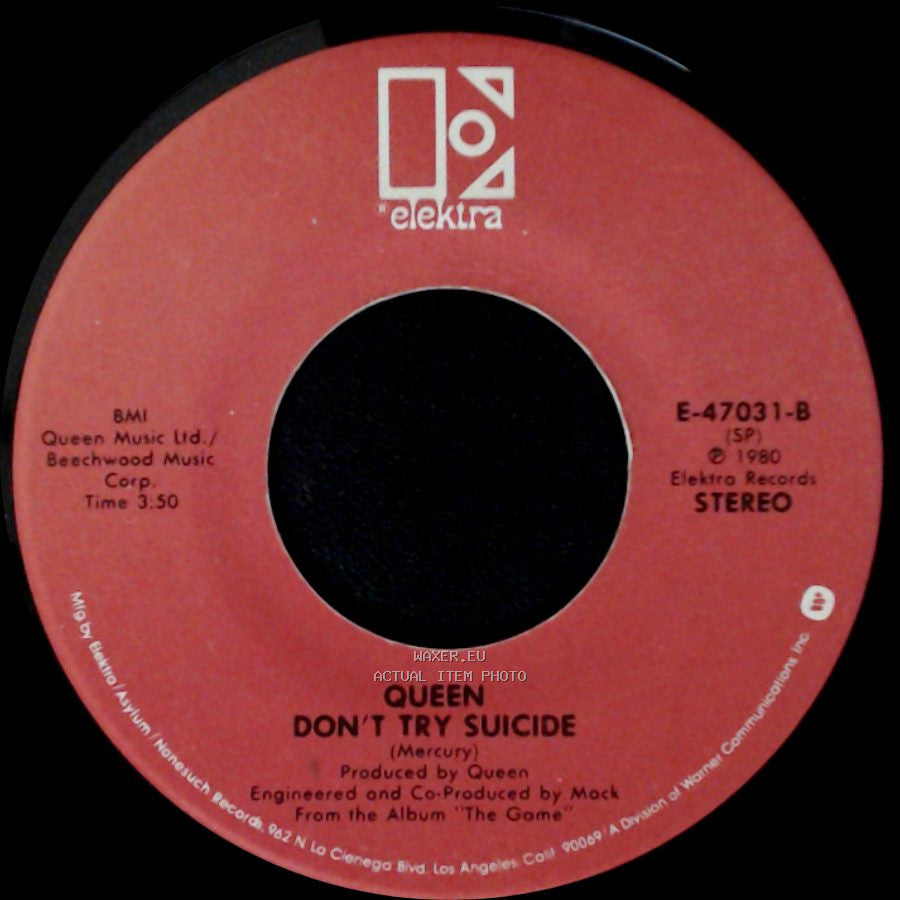 Queen - Another One Bites The Dust / Don't Try Suicide side B