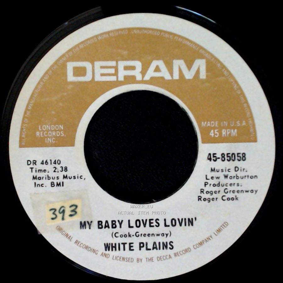 White Plains - My Baby Loves Lovin' / Show Me Your Hand side A