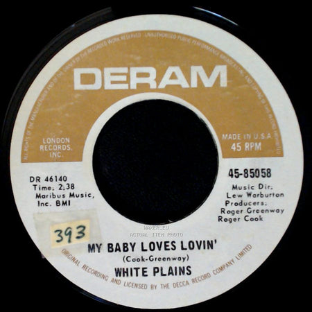 White Plains - My Baby Loves Lovin' / Show Me Your Hand side A
