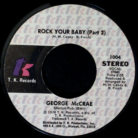George Mccrae - Rock Your Baby / Rock Your Baby Pt. 2 side B