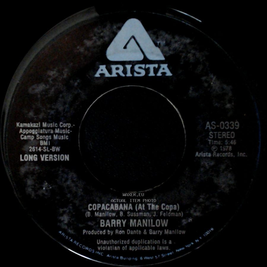 Barry Manilow - Copacabana (At The Copa) / Copacabana (At The Copa) side A