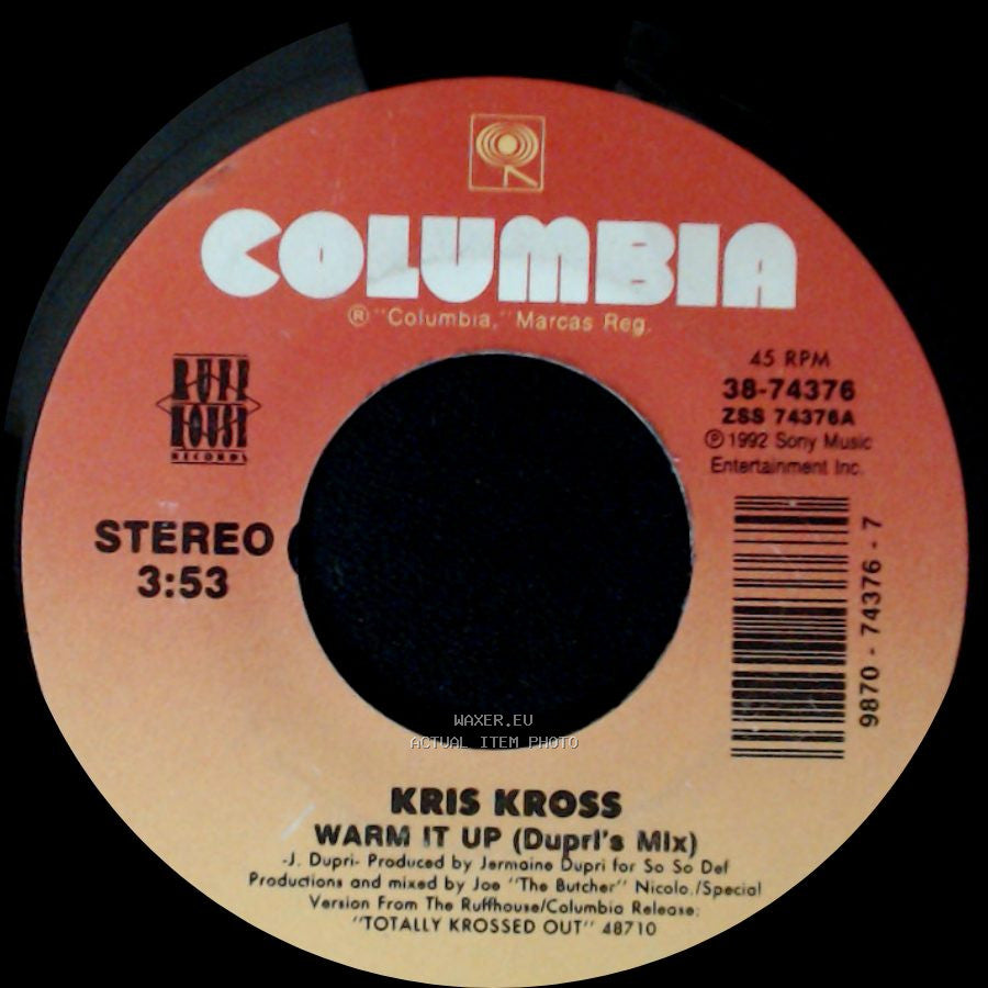 Kris Kross - Warm It Up (Lp Version) / Warm It Up (Dupri's Mix) side B