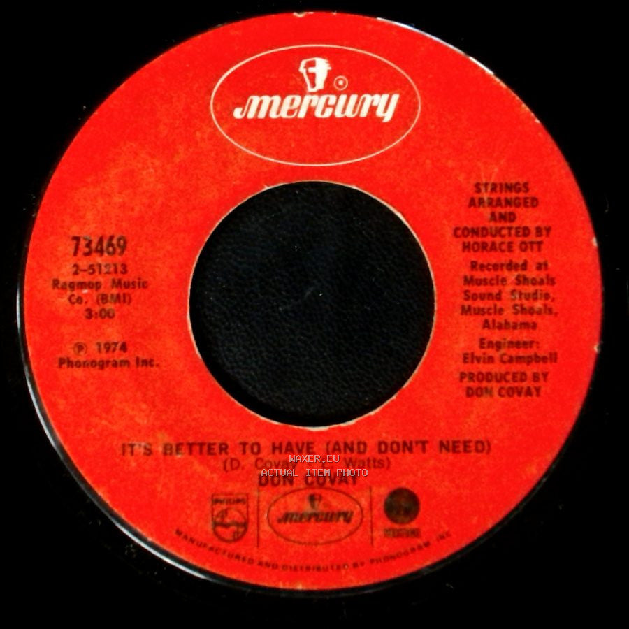 Don Covay - Leave Him - Part I / It's Better To Have (And Don't Need) side B