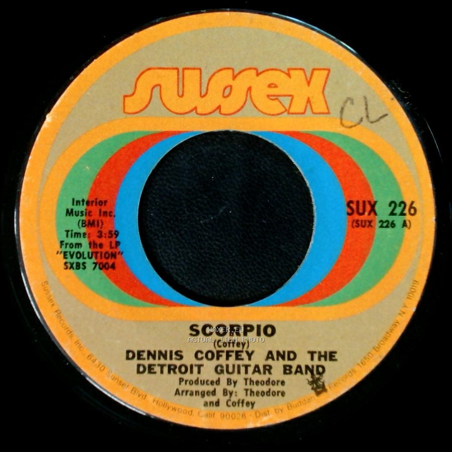 Dennis Coffey And The Detroit Guitar Band - Scorpio / Sad Angel side A