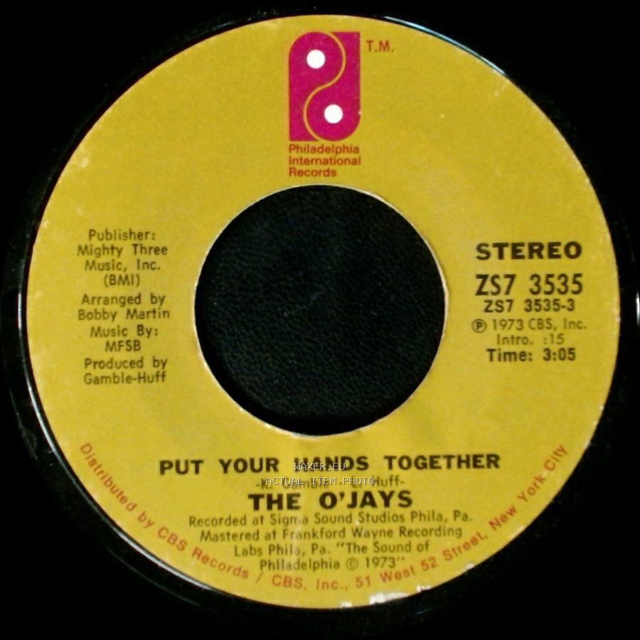 The O'jays - You Got Your Hooks In Me / Put Your Hands Together side B
