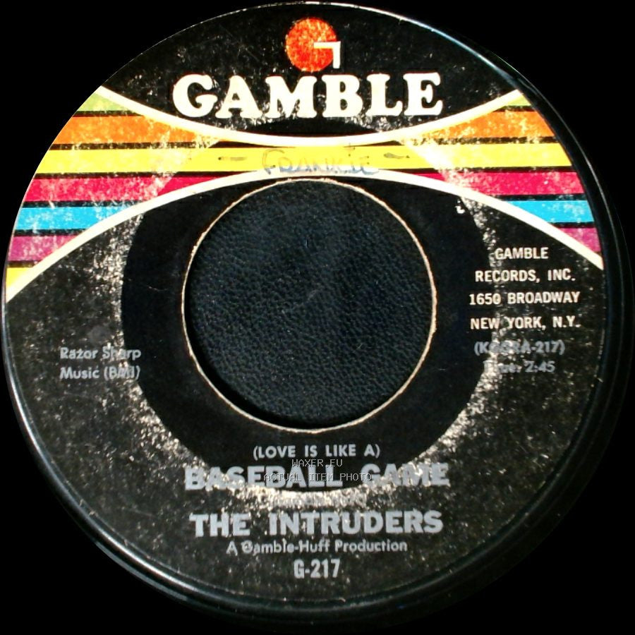 The Intruders - Friends No More / (Love Is Like A) Baseball Game side B