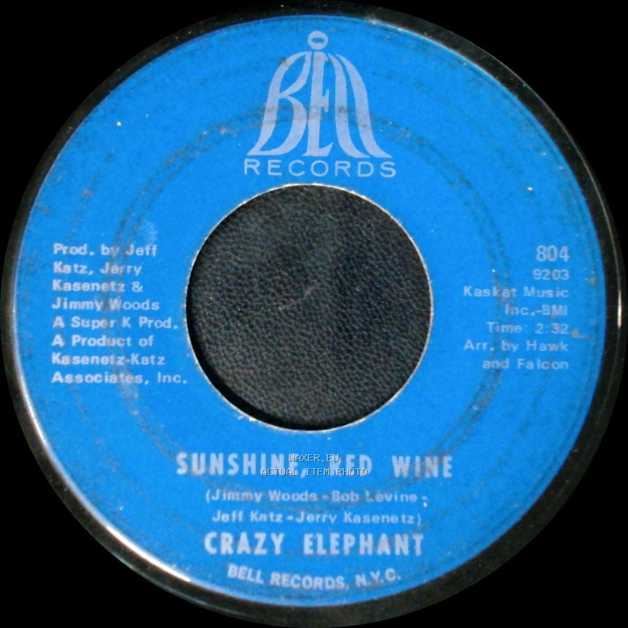 Crazy Elephant - I Pam / Sunshine, Red Wine side B