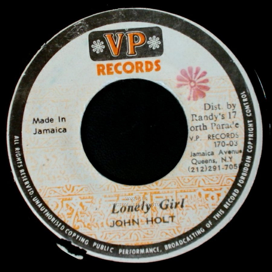 John Holt - Unknown Title A / Lonely Girl side B
