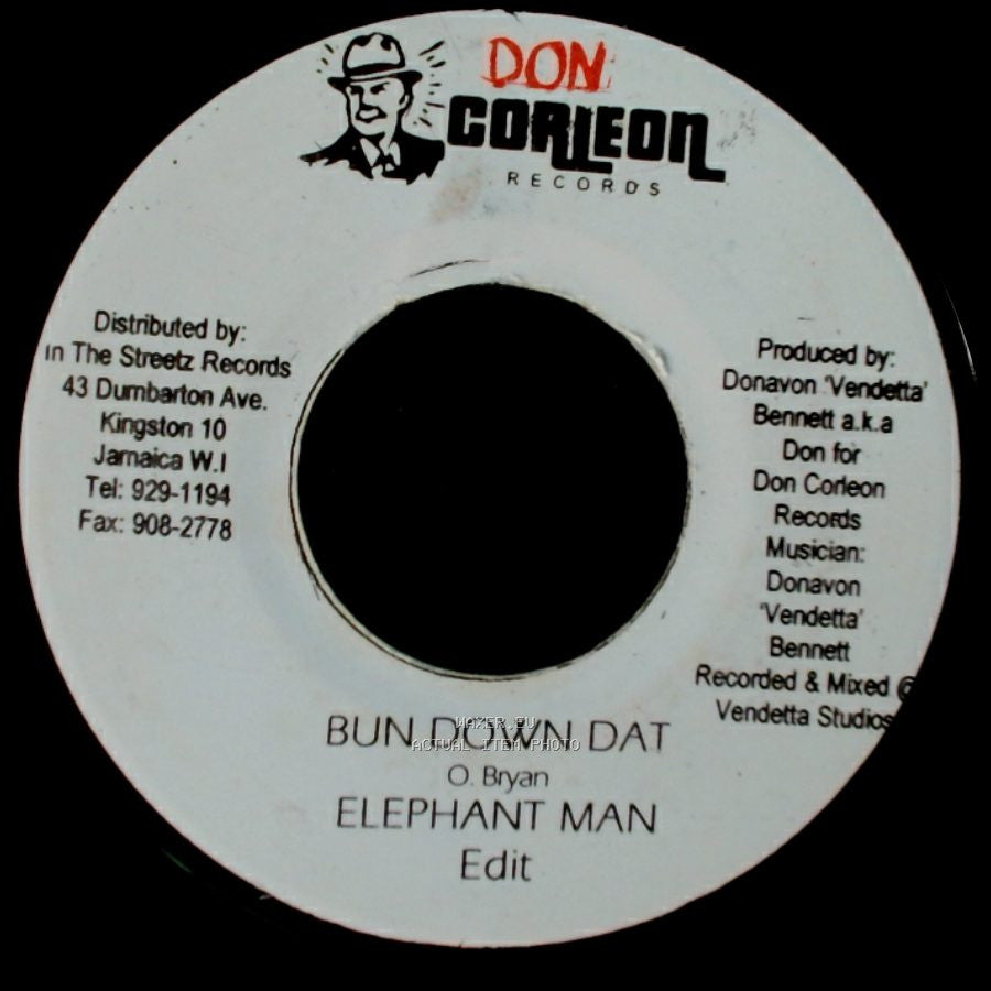 Elephant Man - Bun Down Dat / Burn Down Dat side A