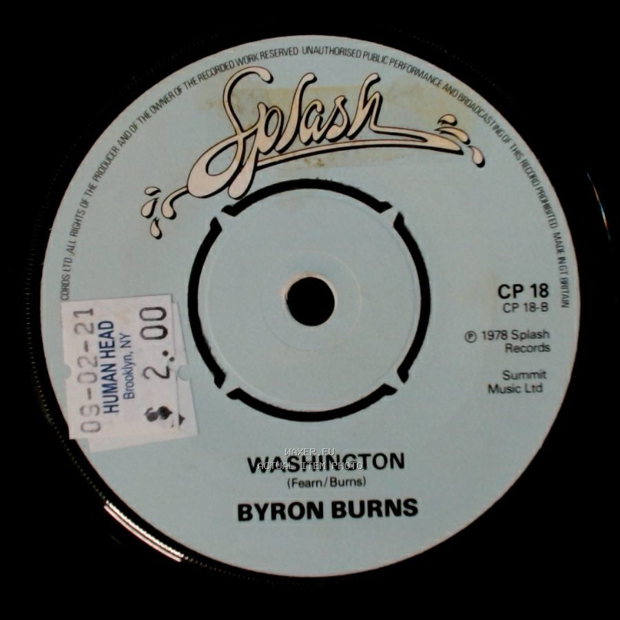 Byron Burns - Ooh Baby / Washington side B