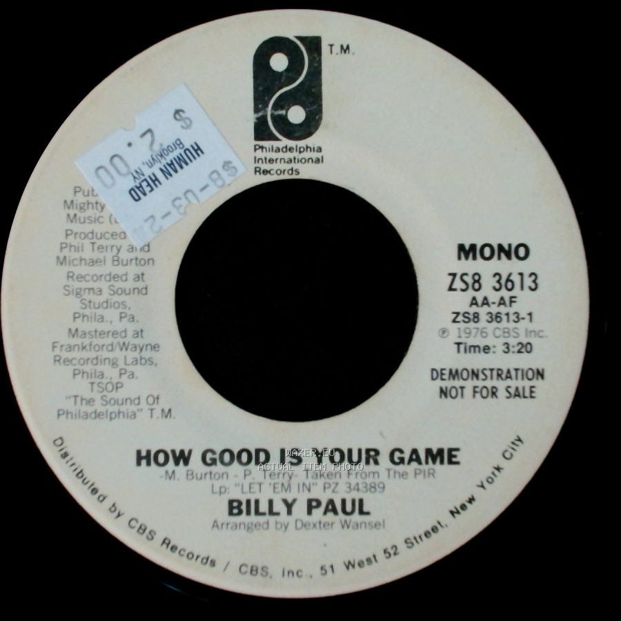 Billy Paul - How Good Is Your Game / How Good Is Your Game side A