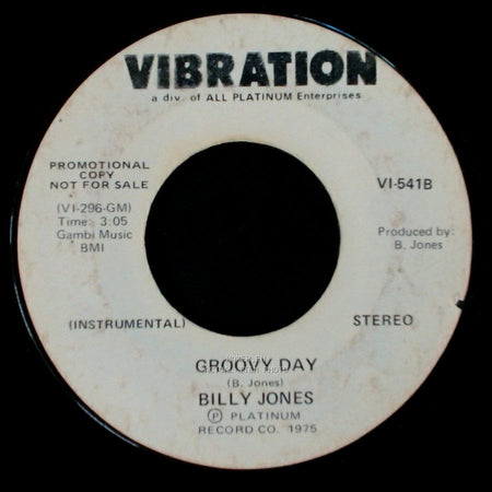 Billy Jones - Groovy Day / Groovy Day side B