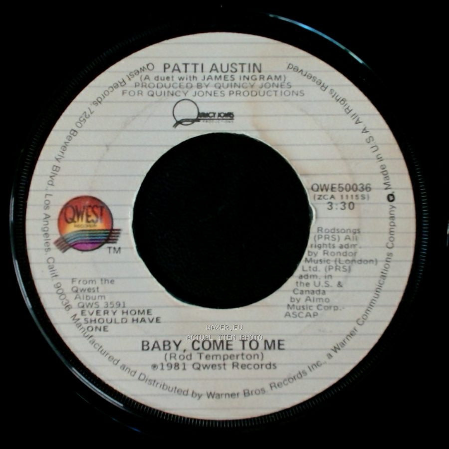 Patti Austin - Baby, Come To Me / Solero side A