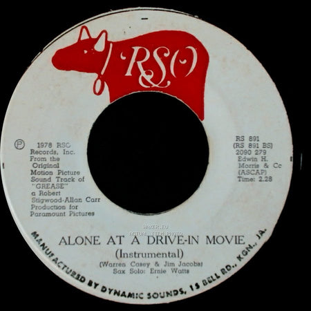John Travolta And Olivia Newton-John - You're The One That I Want / Alone At A Drive-In Movie (Instrumental) side B