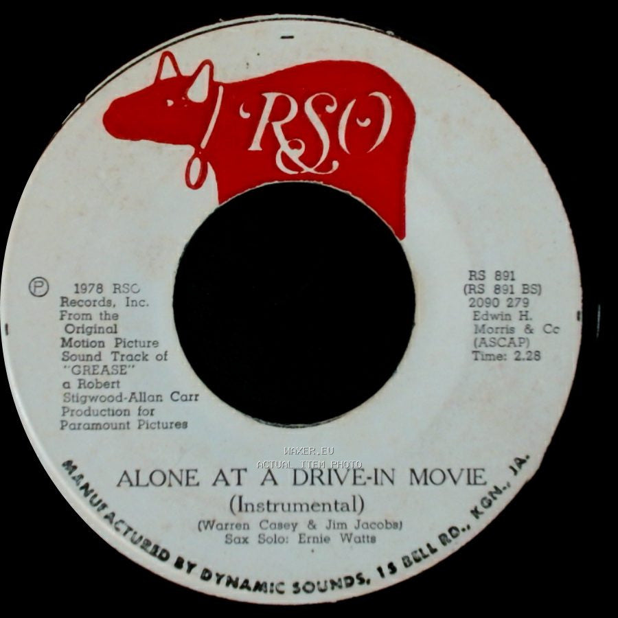 John Travolta And Olivia Newton-John - You're The One That I Want / Alone At A Drive-In Movie (Instrumental) side B