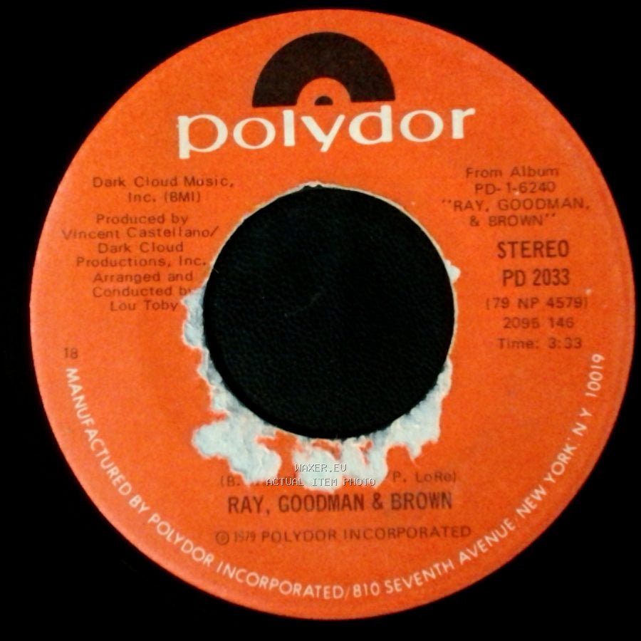 Ray, Goodman & Brown - Special Lady / Unknown Title B side B