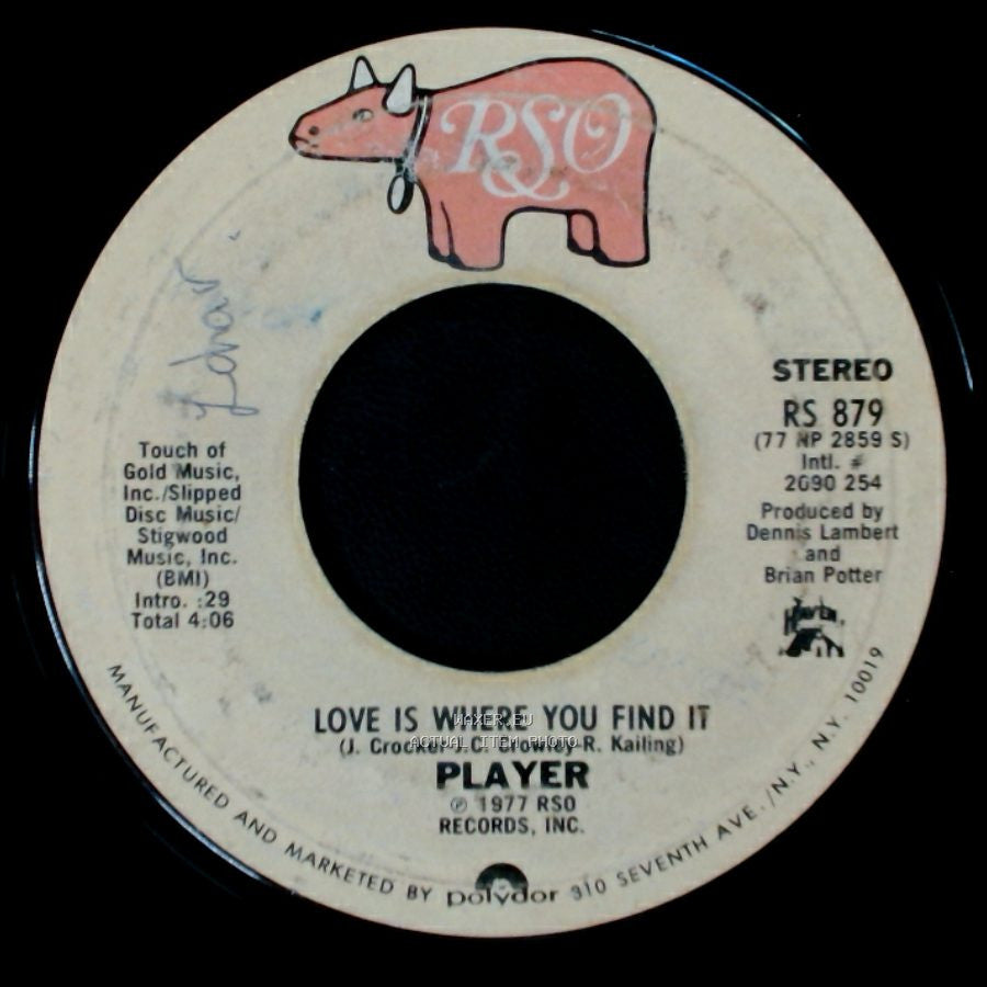Player - Baby Come Back / Love Is Where You Find It side B